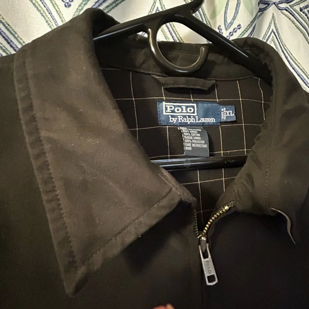 Polo by Ralph Lauren Men's Black Lightweight Jacket with Full Lining, Waistband - Picture 5 of 16